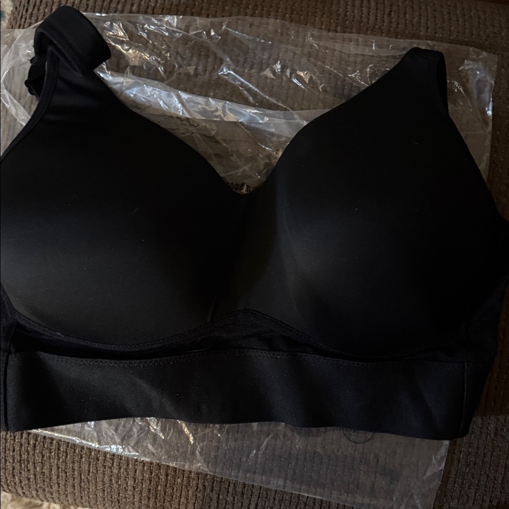 Rhonda Shear Black Comfort Bra Size Large